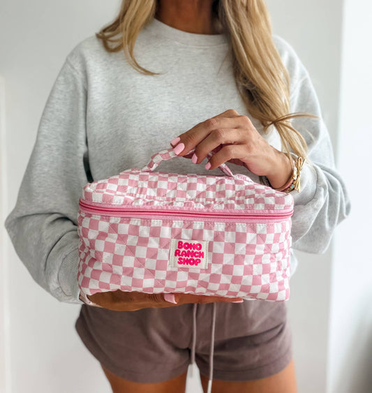 Quilted Western Makeup Bag
