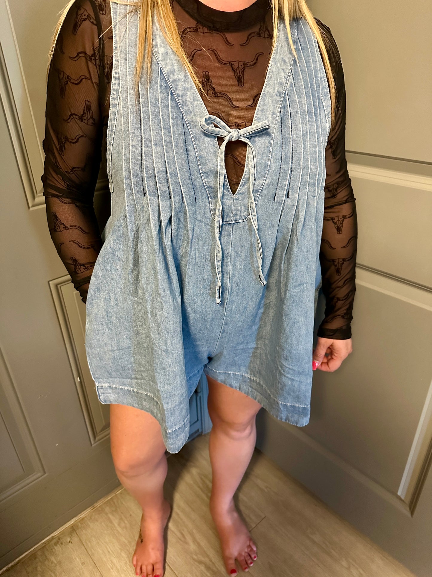 Denim Romper