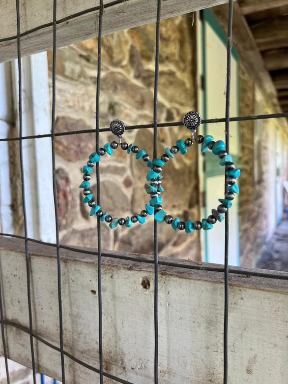 Turquoise Hoops