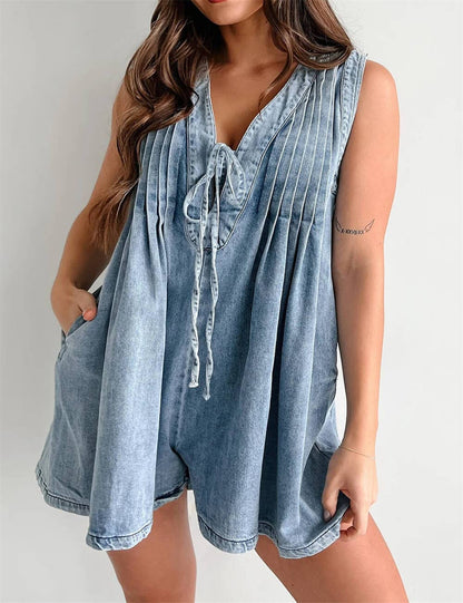 Denim Romper (SIZES S-L)