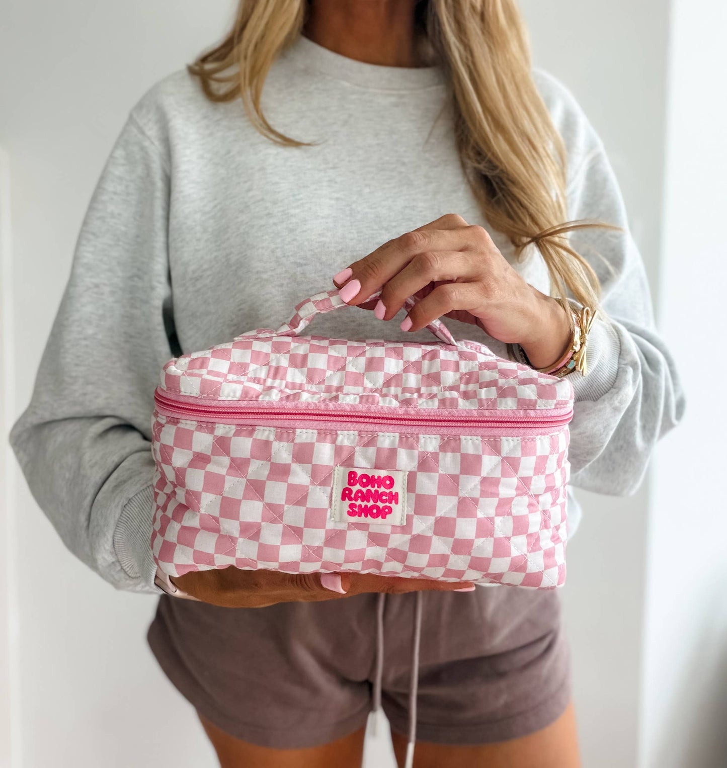 Quilted Western Makeup Bag