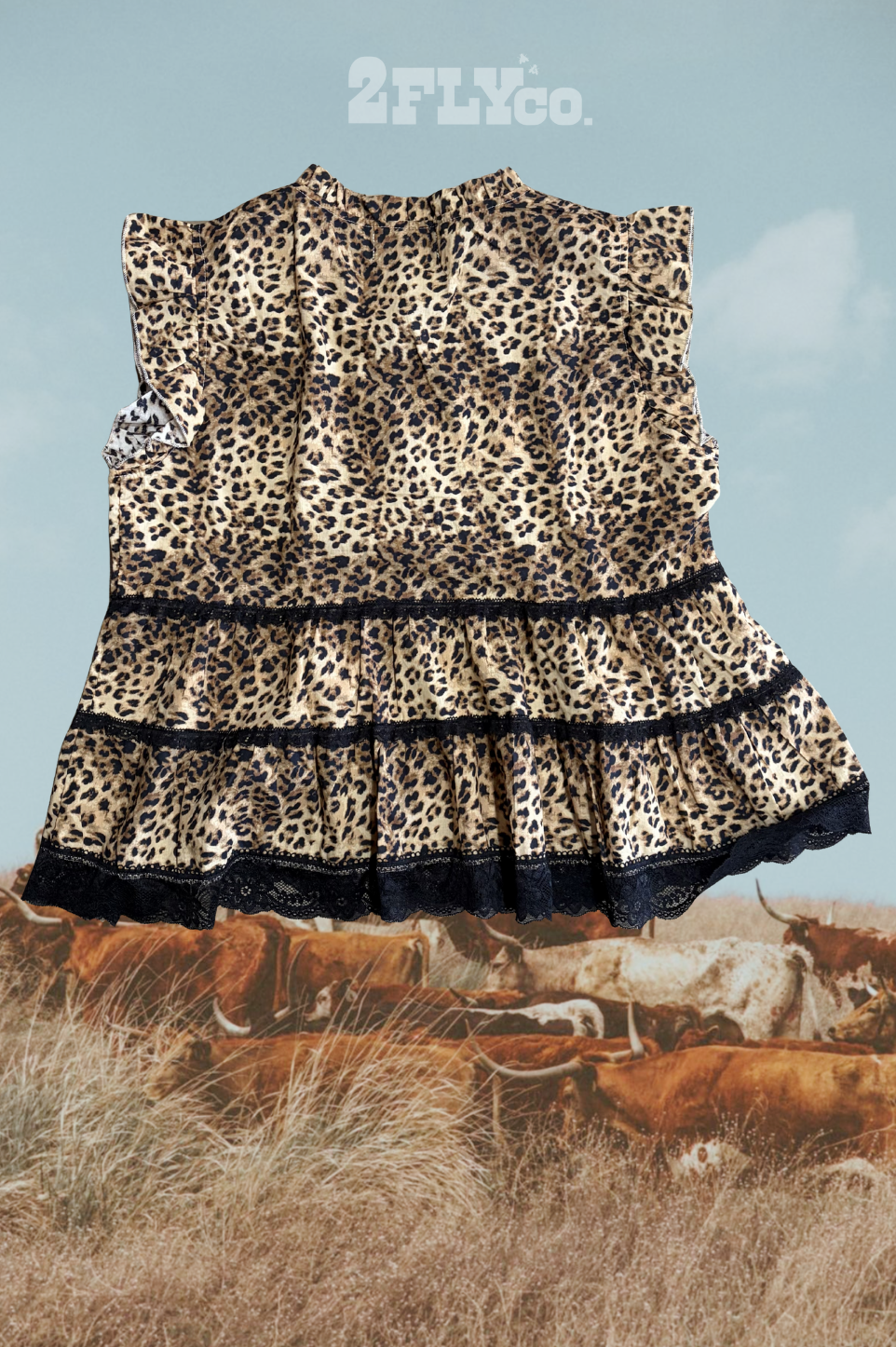 LLANO LACE TOP *LEOPARD
