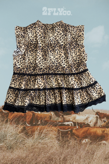 LLANO LACE TOP *LEOPARD