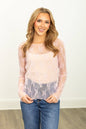 Light Pink Mesh Top