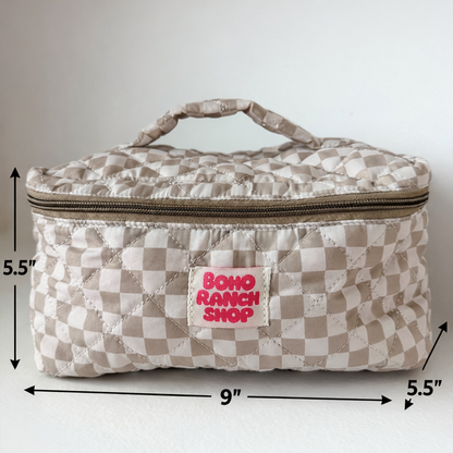 Quilted Western Makeup Bag