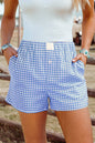 Gingham High Waist Shorts