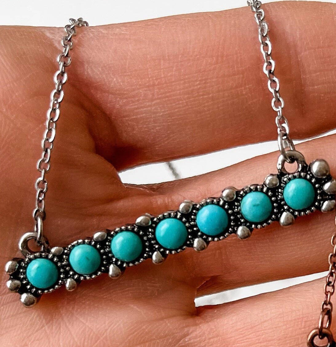 Beaded Bar Necklace