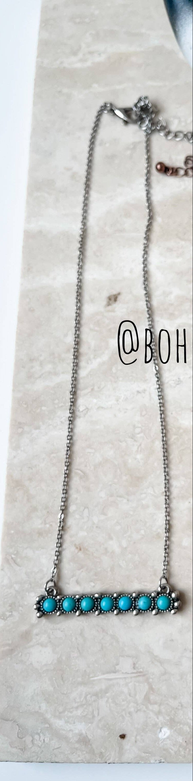 Beaded Bar Necklace