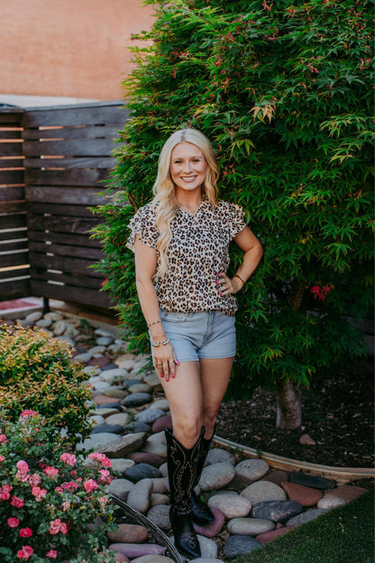 Cheetah Print Blouse (SIZE S-3XL)