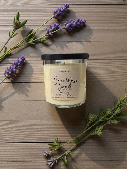Cedar Musk + Lavender Candle