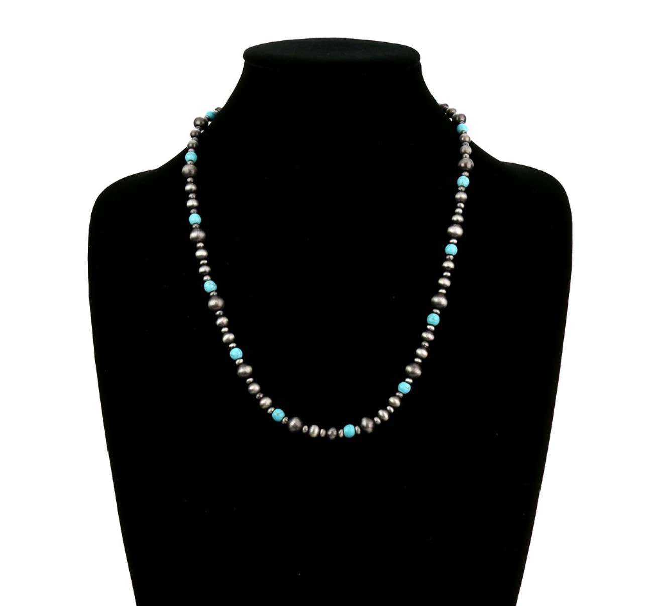 Navajo Style Pearl and Bead Necklace