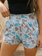 Camouflage Print High Waist Shorts