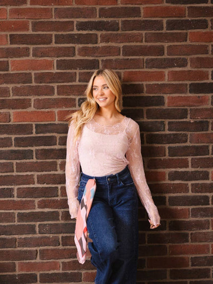 Light Pink Mesh Top