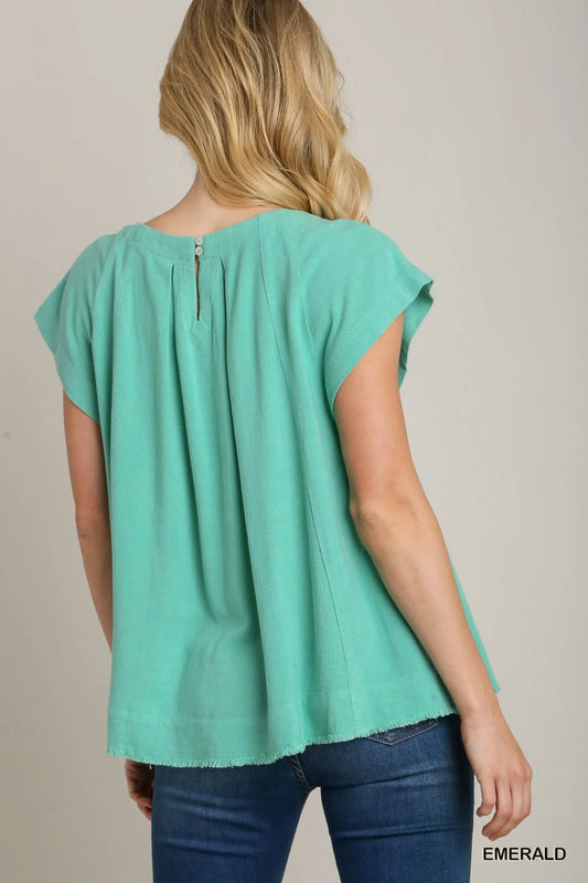 Mint Linen Top
