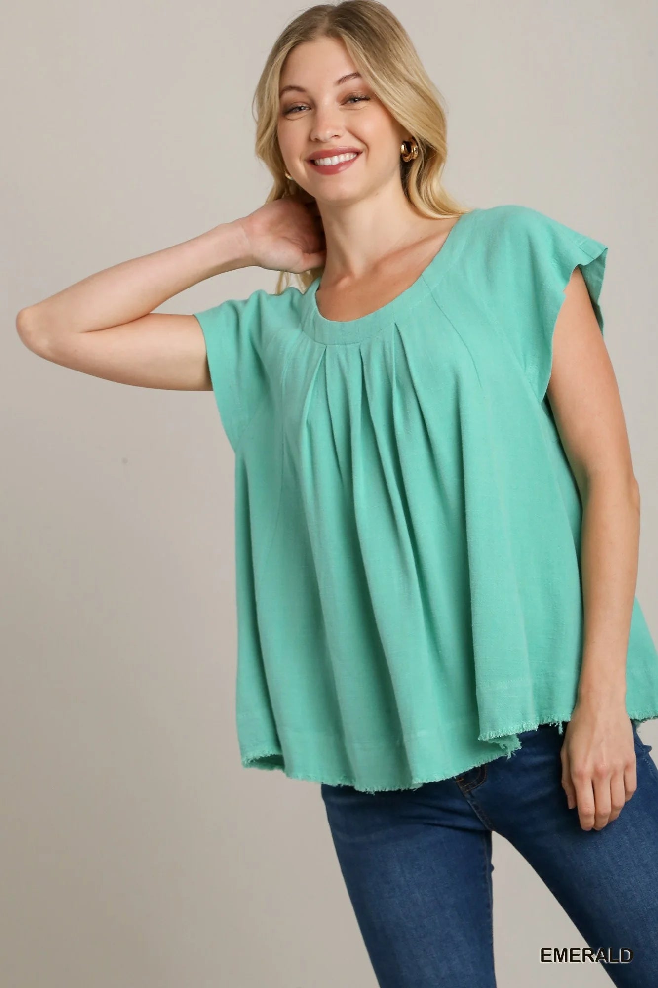 Mint Linen Top
