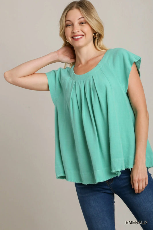 Mint Linen Top