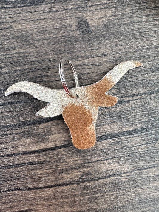 Leather Animal Hide Keychain