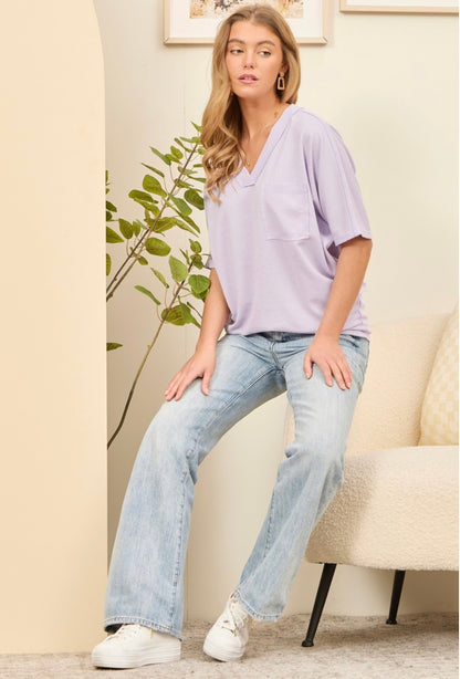 Waffle Knit V Neck (PLUS SIZE)