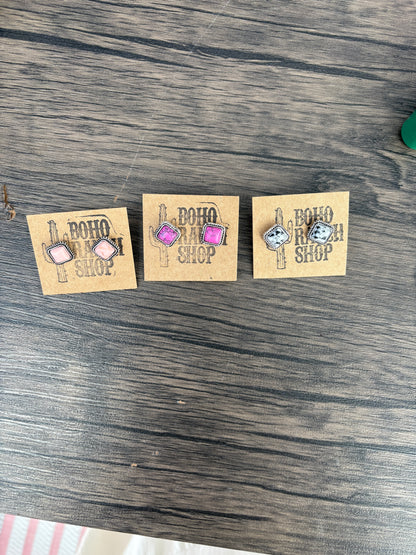 Mini Stone Earrings