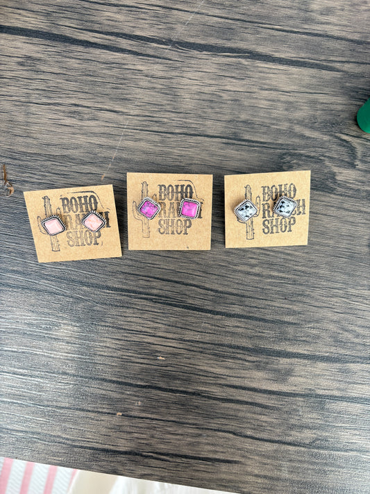 Mini Stone Earrings