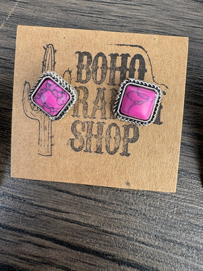 Mini Stone Earrings