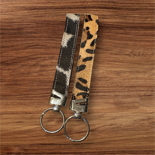 Hair On Cowhide Keychain
