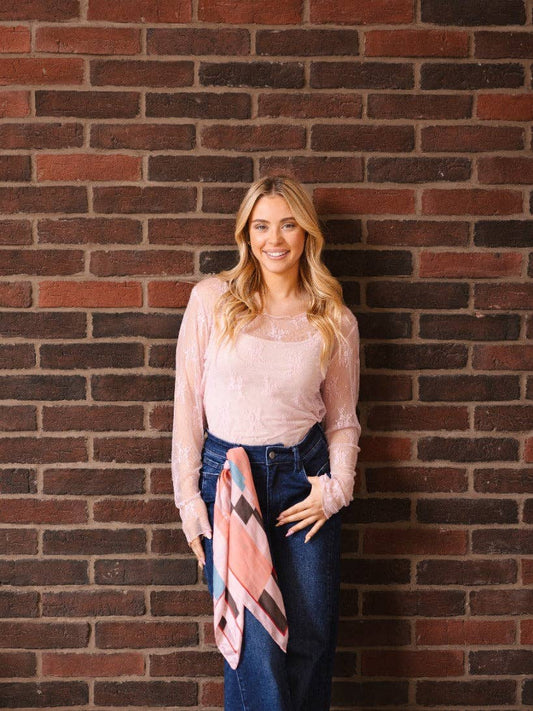 Light Pink Mesh Top