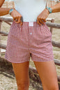 Gingham High Waist Shorts