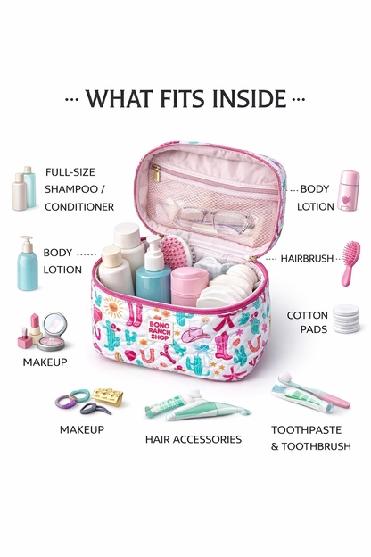 Quilted Western Makeup Bag