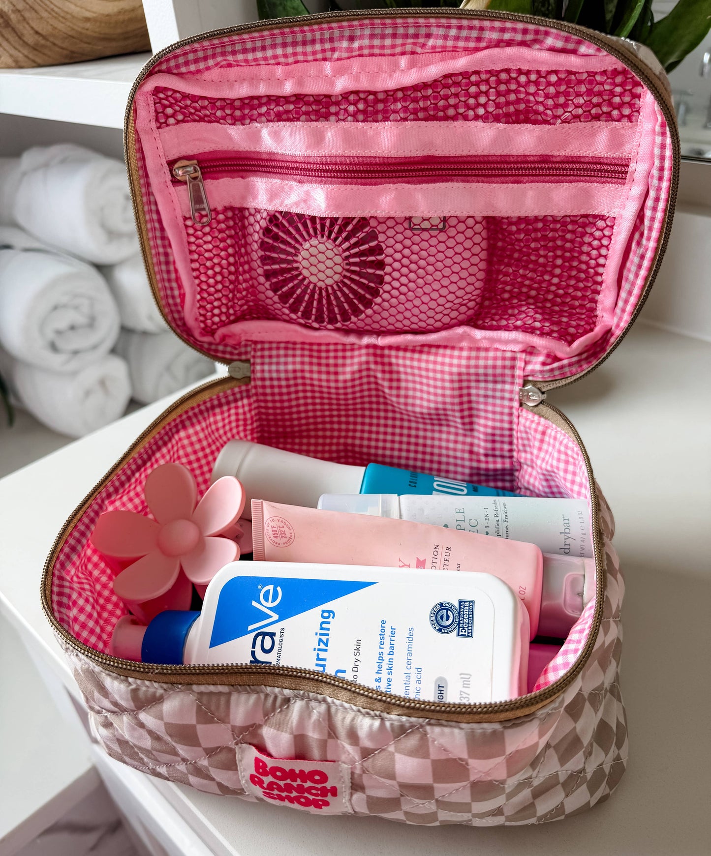 Quilted Western Makeup Bag