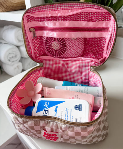 Quilted Western Makeup Bag