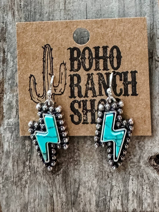 Lightning Bolt Dangle Earrings