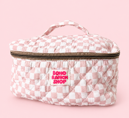 Quilted Western Makeup Bag