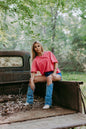 Cowgirl Acid Washed Tee